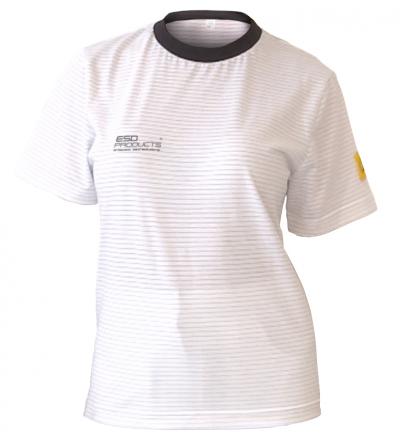 ESD T-Shirt ATKO Style White Unisex L Antistatic Clothing ESD Garment